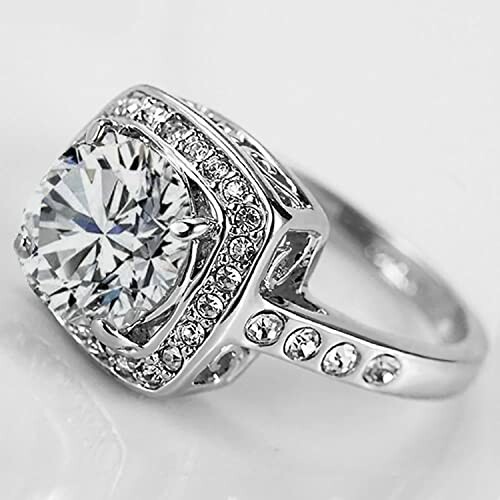 Elegant diamond engagement ring with intricate design