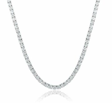 Tennis Necklace 18K White Gold Plated