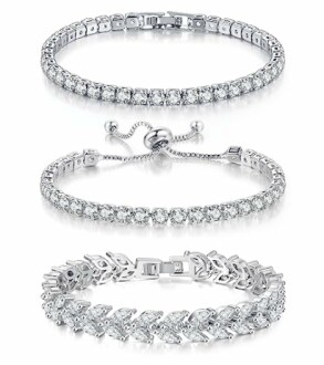 3 Pcs Tennis Bracelet Set